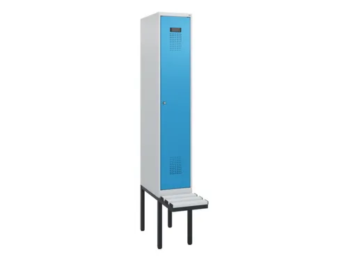 locker met bank,HxBxD 1950x300x815mm,1vak,vak B 300mm,cilinderslot