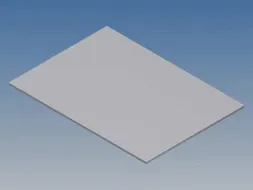 Aluminium Paneel Voor 10003 / MC 22 - Zilver - 77x55x1mm