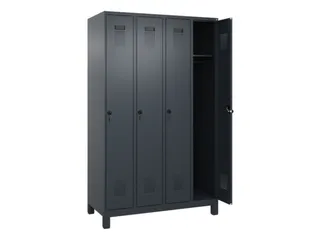 locker,HxBxD 1950x1200x500mm,4vak,vak B 300mm,draaigrendel,voeten - 2