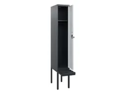 locker met bank,HxBxD 1950x300x815mm,1vak,vak B 300mm,draaigrendel