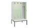 locker met bank,voor scheiding van kleding,HxBxD 2120x1200x815mm,4vak
