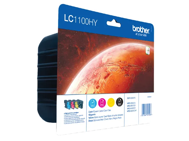 Brother LC-1100 Valuepack 4 Kleuren Inktcartridges HC