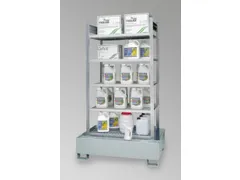 Stelling Gevaarlijke Stoffen 2000x1000x600mm 5 Roosterlegborden Verzin