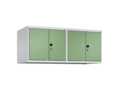 opzetkast,v. locker,4vak.,vak B 300mm,HxBxD 500x1200x500mm,vleugeldeur