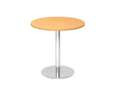 vergadertafel,HxØ 745x800mm,rond,schotelvoet chroom,ronde buis