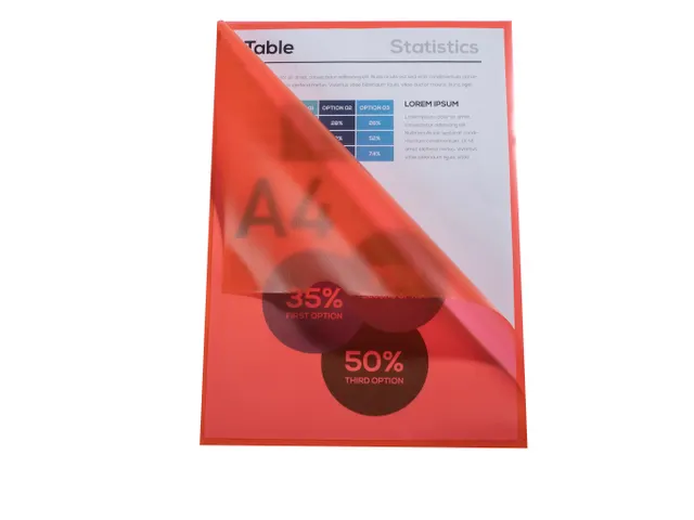 PK 100 L-mappen geko rrelde PP A4 rood