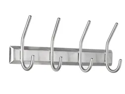 Wandgarderobe Alco zilver 4 haken incl. bevestigingsmateriaal