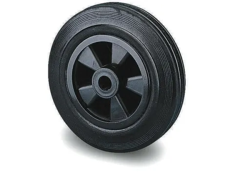 wiel,draagverm. 70kg,massief rubber-banden,ØxB 100x30mm,glijlager