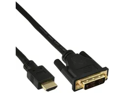 Kabel inLine HDMI DVI 18+1 pin M/M 2 meter zwart