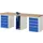 werkbank,HxBxD 890x2500x700mm,beukblad,draagverm. 750kg,3containers