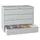 ladekast,HxBxD 800x1023x600mm,4lade(n),cil.slot,RAL7035,front RAL3000