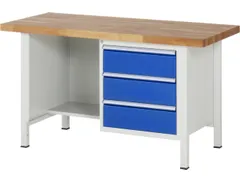 werkbank,HxBxD 840-1040x1500x700mm,beukblad,draagverm. 1250kg,4voeten