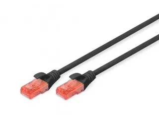 CAT 6 U-UTP patchkabel Cu LSZH AWG 26/7 lengte 0,50m Zwart - 1