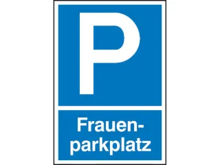 parkeerplaatsbord,symbool/tekst: "Vrouwenparkeerplaats",Polystyreen - 1