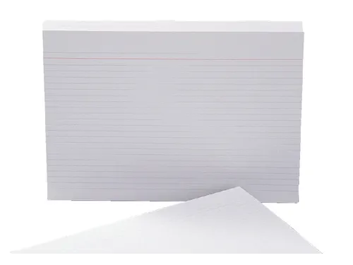 Systeemkaart Aurora 150x100mm lijn met rode koplijn 210gr wit 100 vel