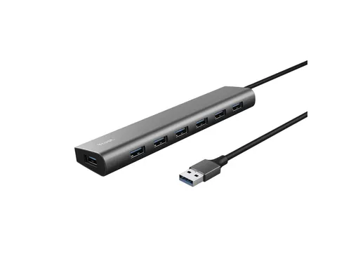 Hub Trust HALYX 7-port USB-A 3.2 zilver