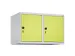 opzetkast,v. locker,2vak.,vak B 400mm,HxBxD 500x800x500mm,vleugeldeur