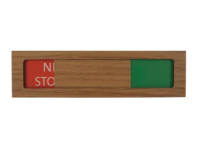 Premium Schuifbord Houtlook Niet Storen Groen Rood 150x40mm