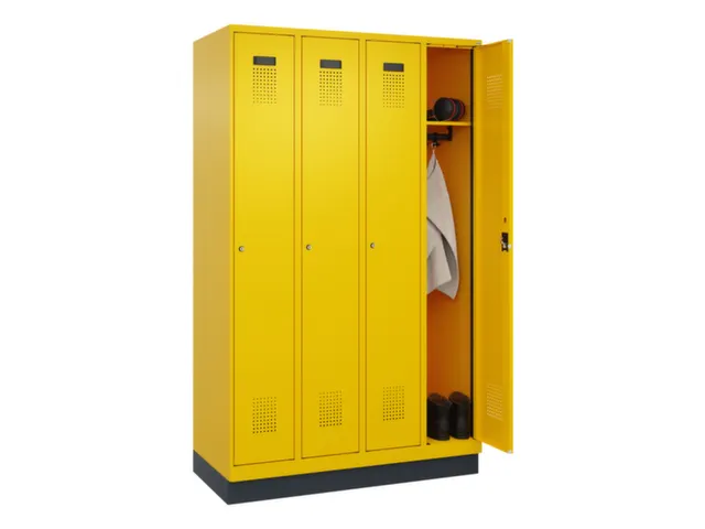 locker,HxBxD 1950x1200x500mm,4vak,vak B 300mm,cil.-slot,sokkel