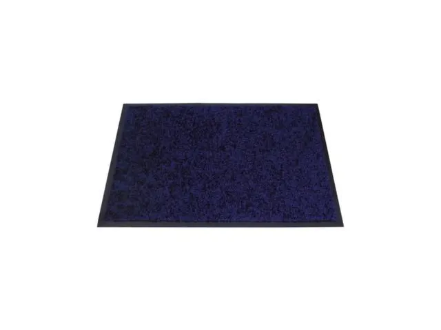 Schoonloopmat Binnen 40x60 Cm Wasbaar Donkerblauw 2 Stuks