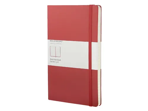 Notitieboek Moleskine large 130x210mm lijn hard cover scarlet red