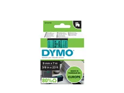 Labeltape Dymo 40919 D1 S720740 9mmx7m zwart op groen