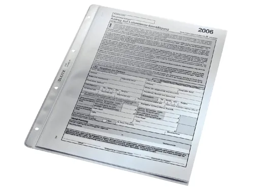 Showtas Leitz 4740 A4 4-gaats 0.12mm PP transparant 100 stuks