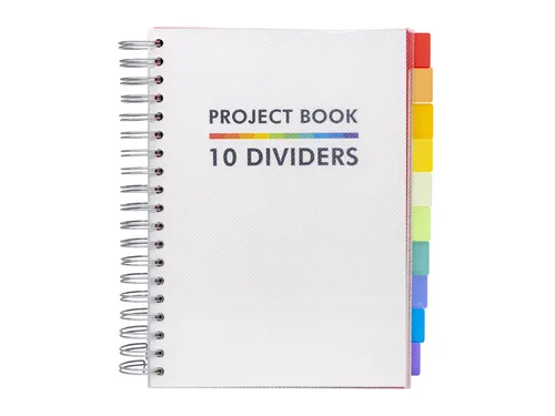 Projectboek Pukka White B5 lijn 10-tabs 200vel/400 pagina's 80 gram