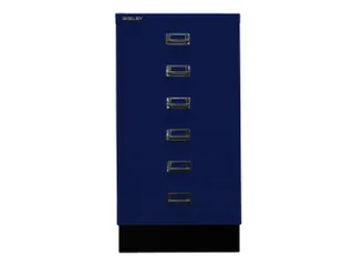 kantoor-ladekast HxBxD 670x349x432mm 6 laden romp oxfordblauw staal - 1