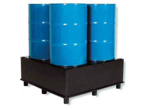 Opvangbak Hdpe Bxdxh 1270x1270x310mm V. 4x220l M. Poten Pe Plaat