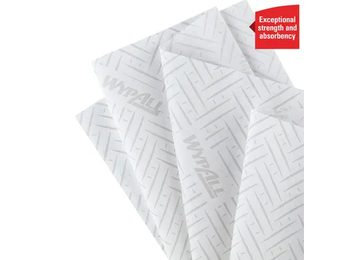 Poetsrol WypAll L10 1-laags 18,3cmx190m 500vel wit 7406
