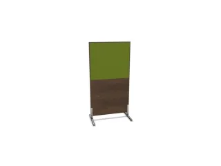 scheidingswand,HxB 1545x800mm,NV bruin hickory,BN7048-groen - 1