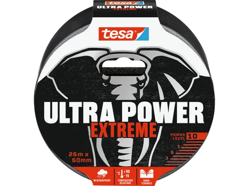 Reparatietape tesa Ultra Power Extreme repair 25mx50mm zwart
