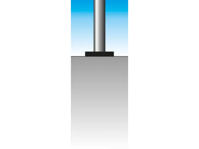 Afzetpaal Rvs Ø 76Mm Met Bodemplaat Schuifmontage