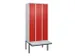 locker voor scheiding van kleding,HxBxD 2120x900x815mm,3vak