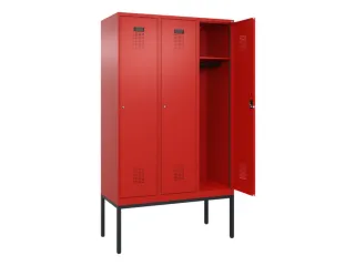 locker,HxBxD 2120x1200x500mm,3vak,vak B 400mm,cil.-slot,voetonderstel - 1