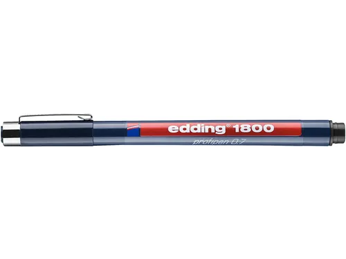 Fineliner edding 1800 zwart 0.7mm
