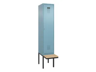 locker met bank,HxBxD 2120x400x815mm,1vak,vak B 400mm,cilinderslot - 2