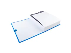 Map uitrekbare rug balacronkaft en Klittenband Blauw 24x32cm A4