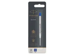Gelschrijvervulling Parker Quink medium blauw blister à 1 stuk