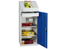Draaideurkast 1310x500x500mm 1lade 2legborden 1opzetkatheder Ral5010