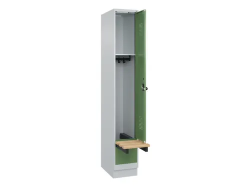 locker met bank,HxBxD 1950x300x815mm,1vak,vak B 300mm,draaigrendel