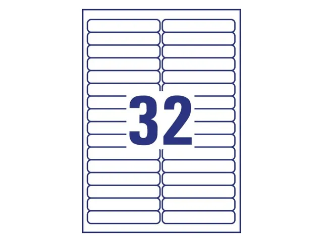 Etiket Avery Zweckform L6031REV-25 96x16.9mm afneembaar Wit 800 stuks