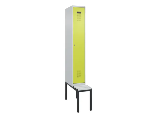 locker met bank,voor scheiding van kleding,HxBxD 2120x300x815mm,1vak