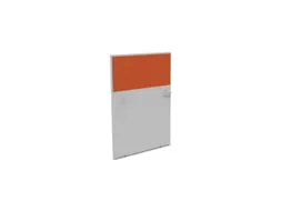 baliepaneel v. bureau aanbouw links MP-lichtgrijs BN3012-oranje 800mm