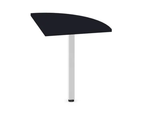 koppelelement voor bureau,90 °,HxBxD 720-840x600x600mm,rond,CC-zwart