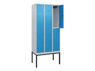 dubbeldekse locker,HxBxD 2120x900x500mm,3x2vak.,vak B 300mm,cil.-slot - 2