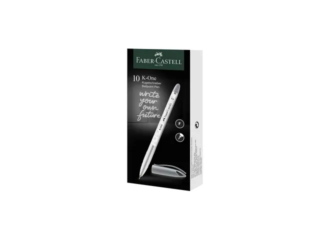 Balpen Faber-Castell K-One 0.5 zwart doos 10 stuks