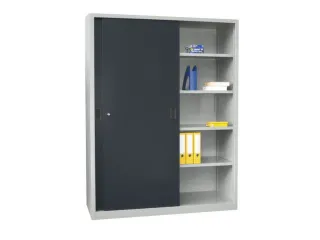 schuifdeurkast,HxBxD 1950x1500x500mm,RAL7035,front RAL7016 - 2