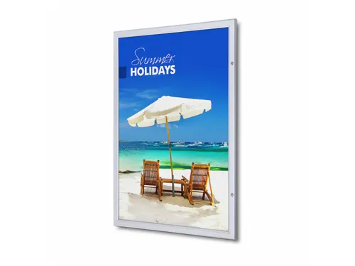 Posterhouder Vergrendelbaar Economy 70x100cm Zilver